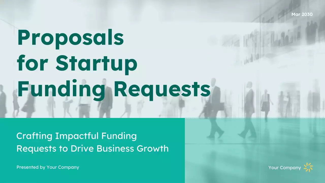 Teal Modern Startup Funding Proposal Presentation