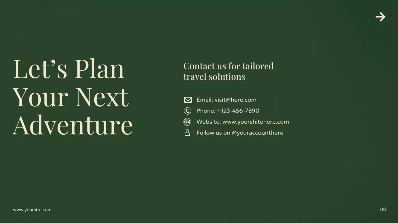 Green Modern Travel Promotion Presentation