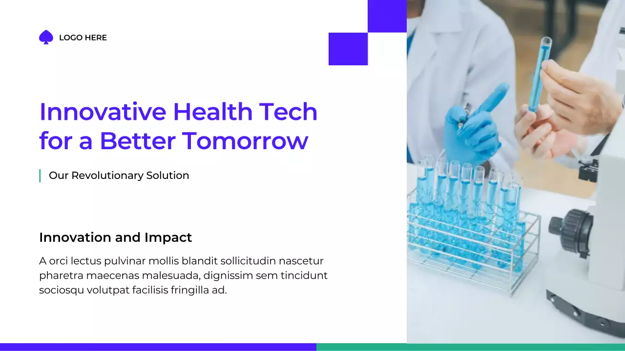 Blue Modern Health Tech Introduction Presentation