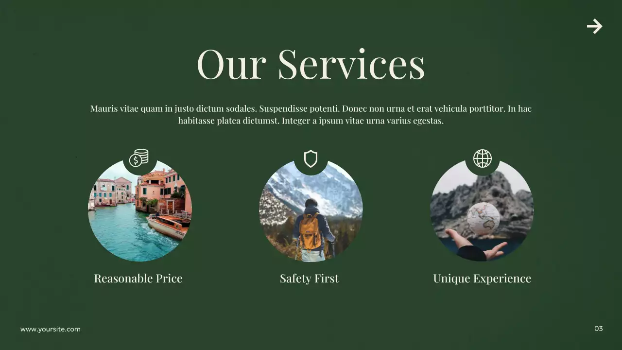 Green Modern Travel Promotion Presentation