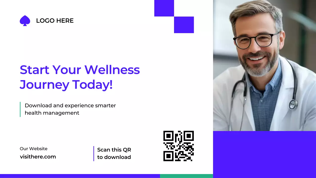 Blue Modern Health Tech Introduction Presentation