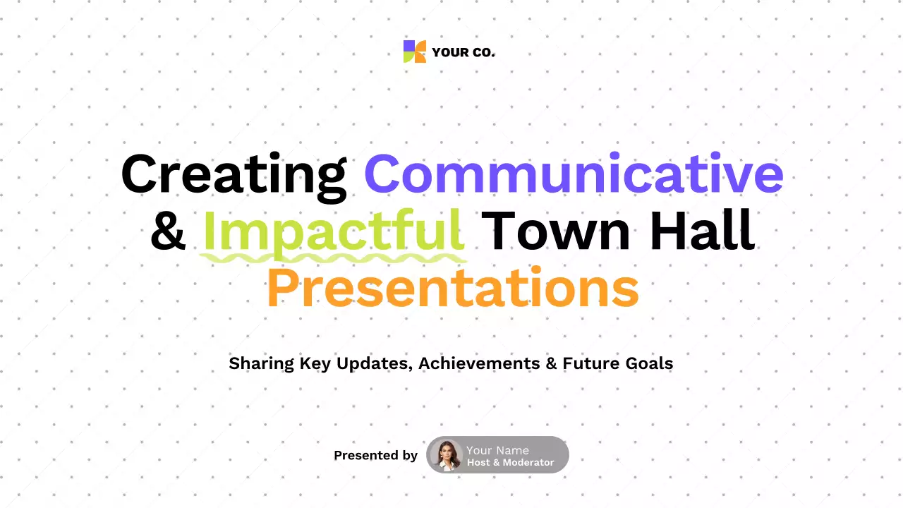 Colourful Modern Town Hall Meeting Presentation