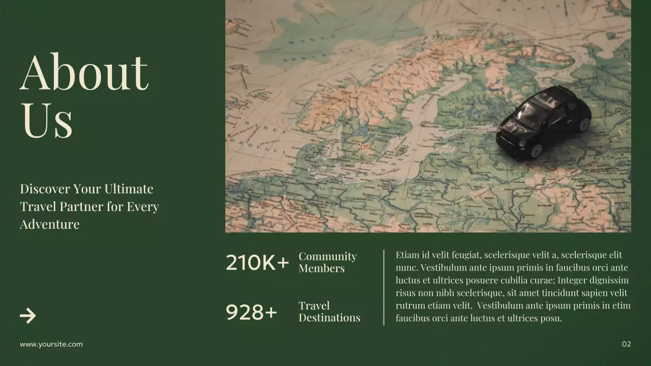 Green Modern Travel Promotion Presentation