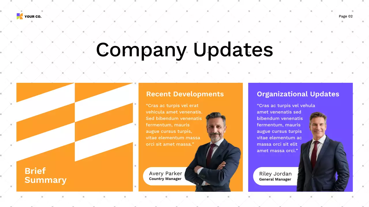 Colourful Modern Town Hall Meeting Presentation