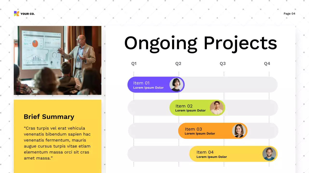 Colourful Modern Town Hall Meeting Presentation