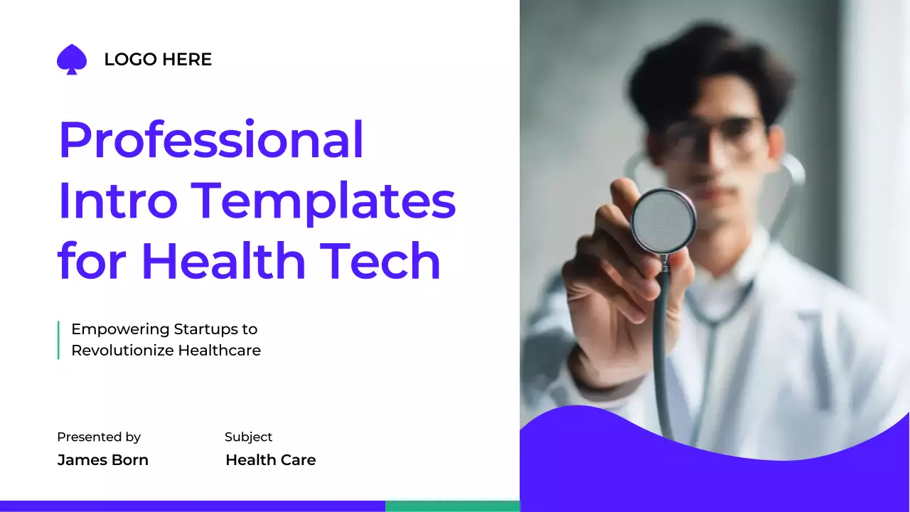 Blue Modern Health Tech Introduction Presentation