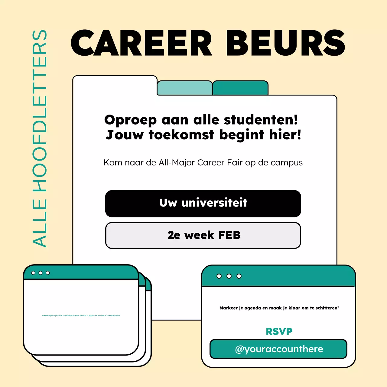 Blue Modern Alle Grote Carrièrebeurzen Aankondiging