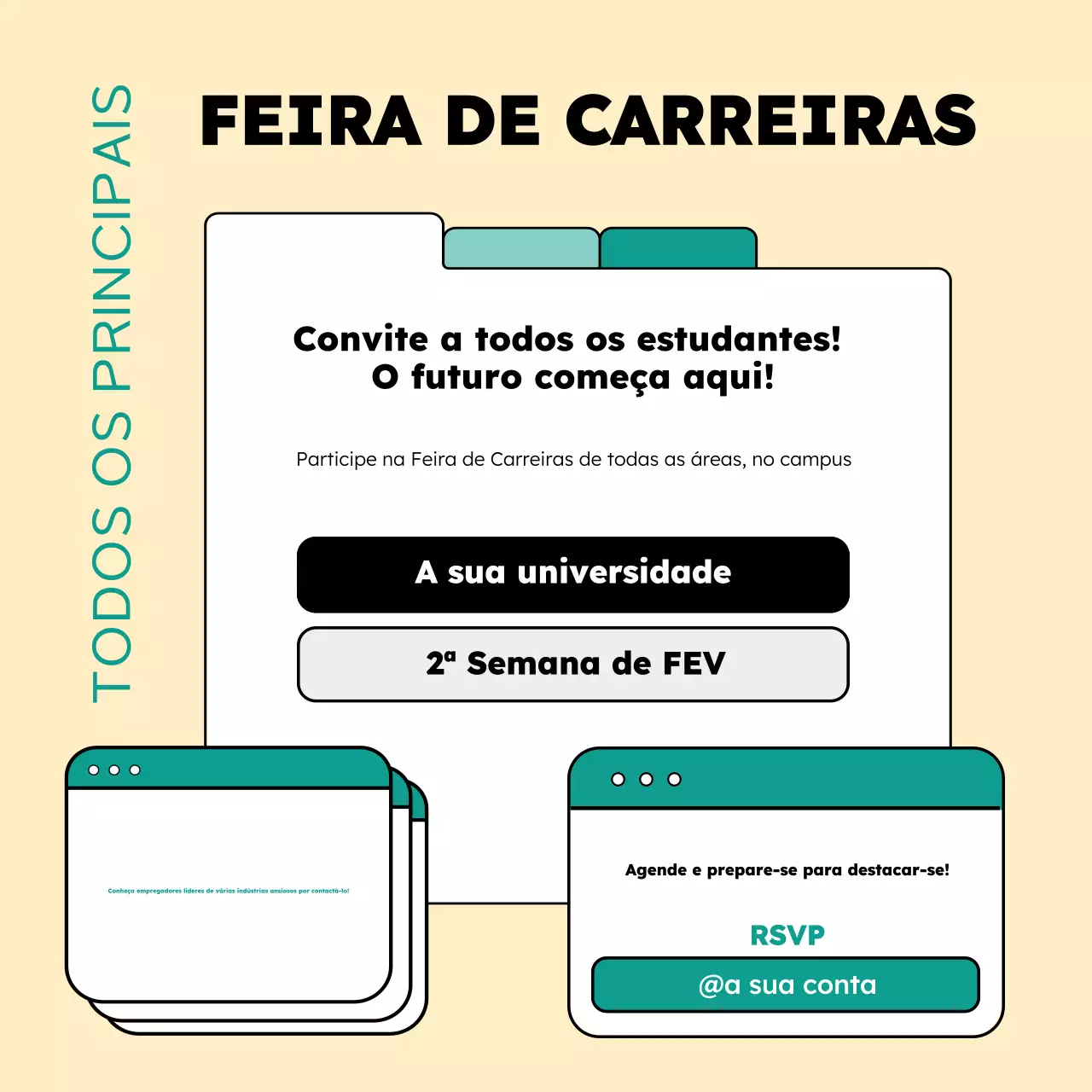 Anúncio da Feira de Carreiras Blue Modern All Major