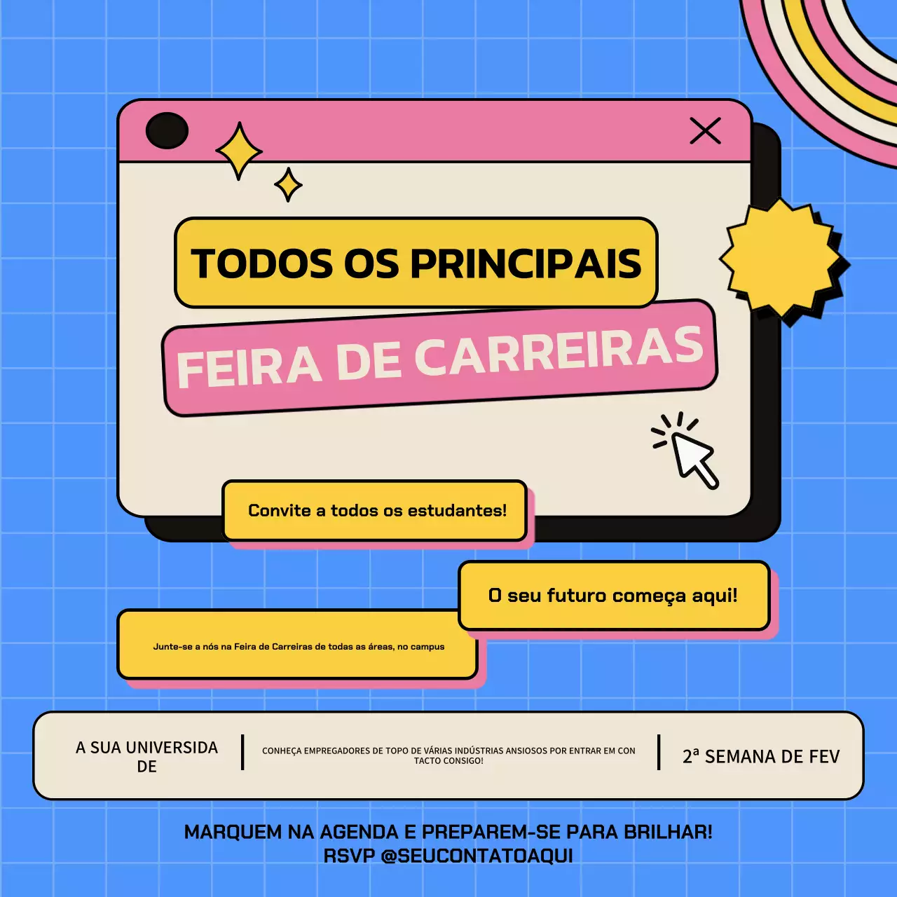 Anúncio da Feira das Profissões Publicação nas redes sociais