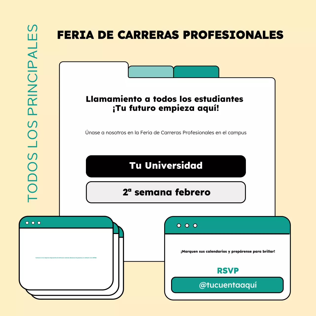 Anuncio de la Feria de Empleo Blue Modern All Major