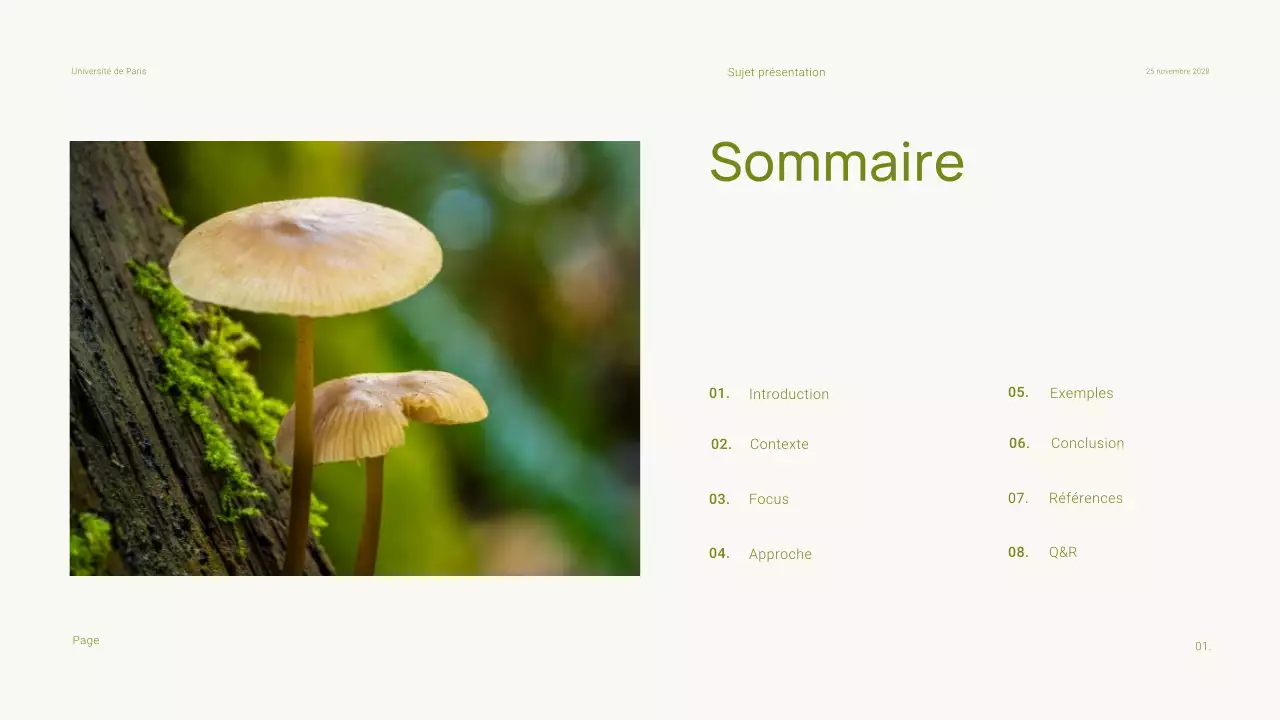 Présentation minimale et simple pour le cours de biologie