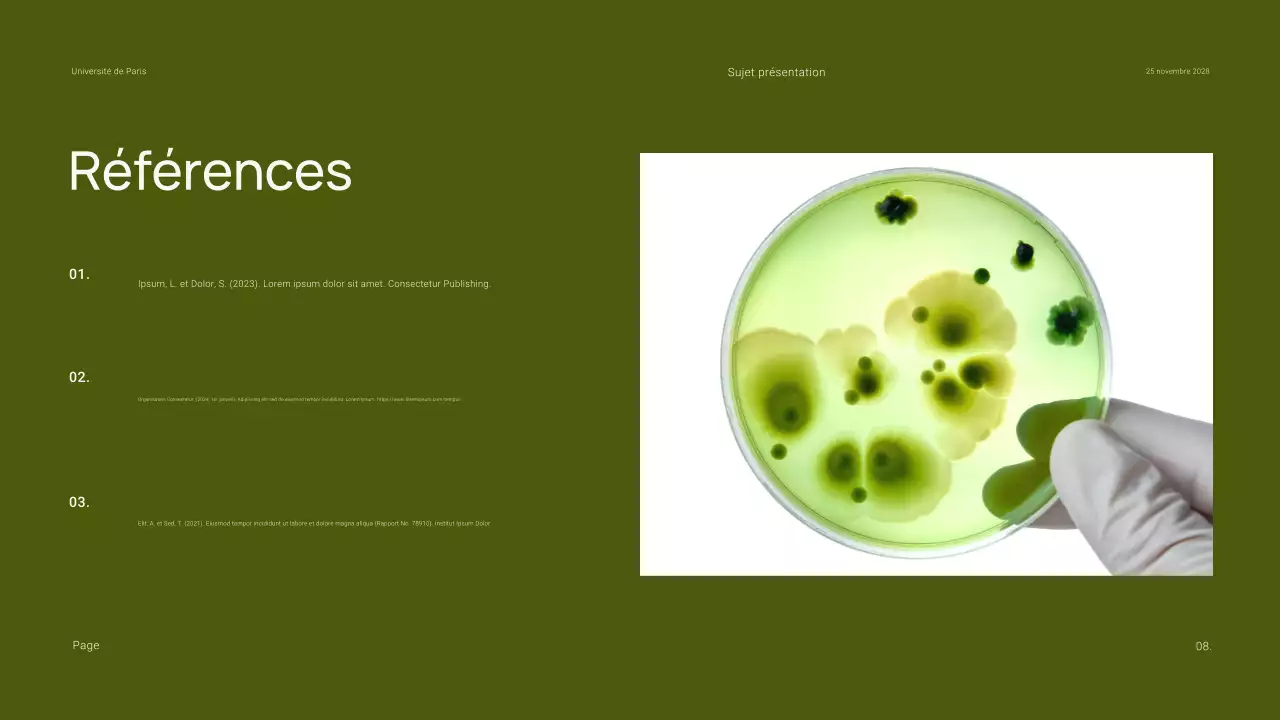 Présentation minimale et simple pour le cours de biologie