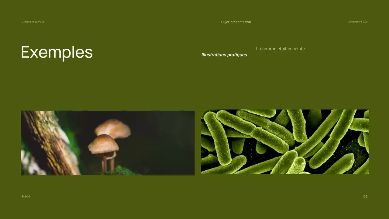 Présentation minimale et simple pour le cours de biologie