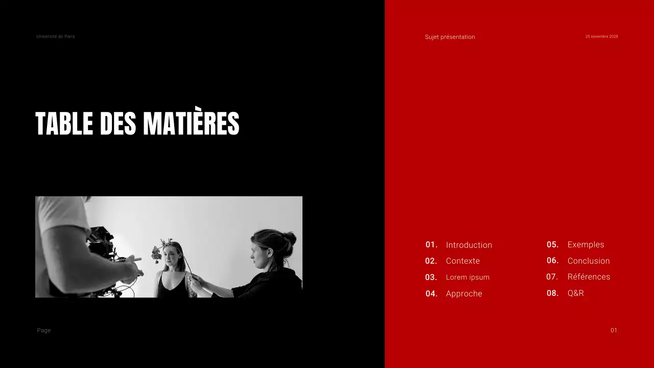 Matériel pédagogique pour les films sombres et contrastés