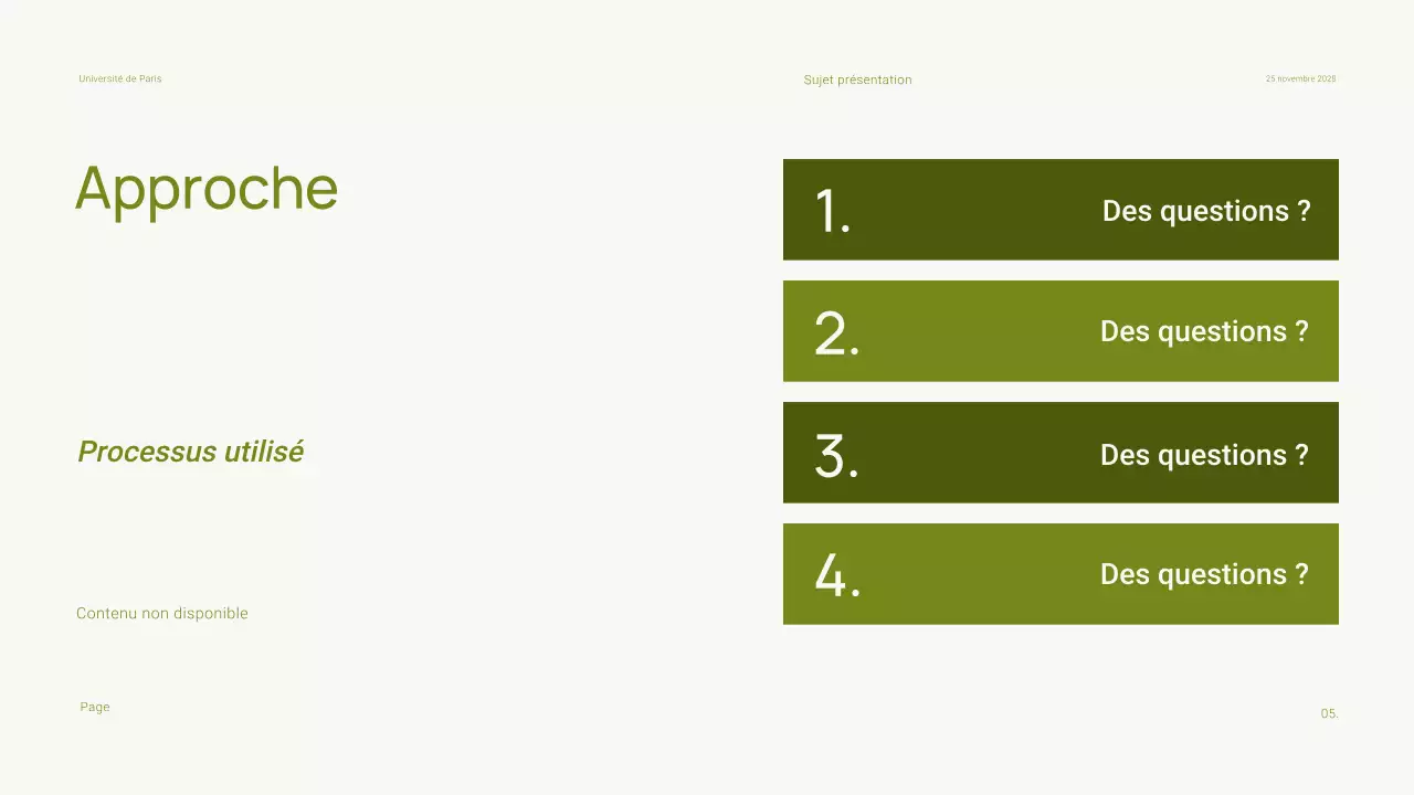 Présentation minimale et simple pour le cours de biologie