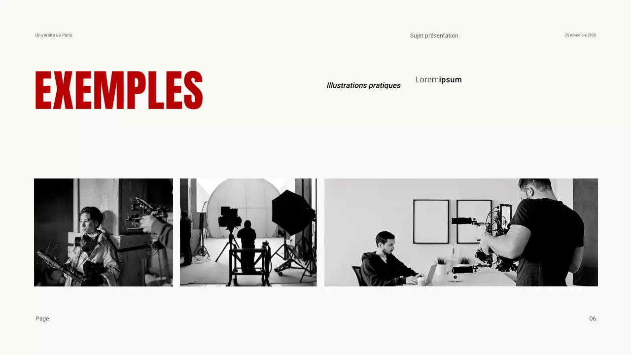 Matériel pédagogique pour les films sombres et contrastés