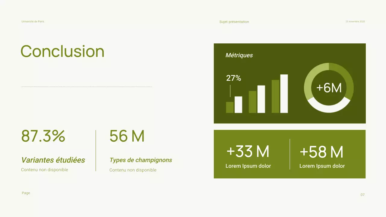 Présentation minimale et simple pour le cours de biologie
