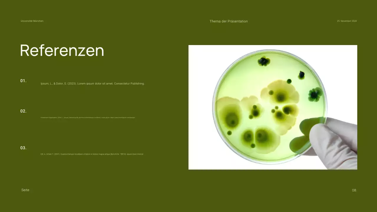 Minimale einfache Präsentation für den akademischen Biologieunterricht