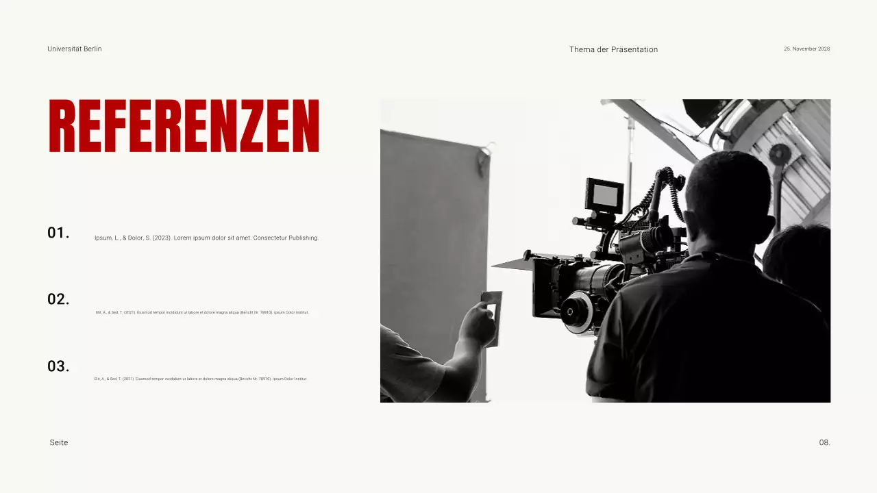 Kühnes, dunkles und kontrastreiches Material für den Filmunterricht