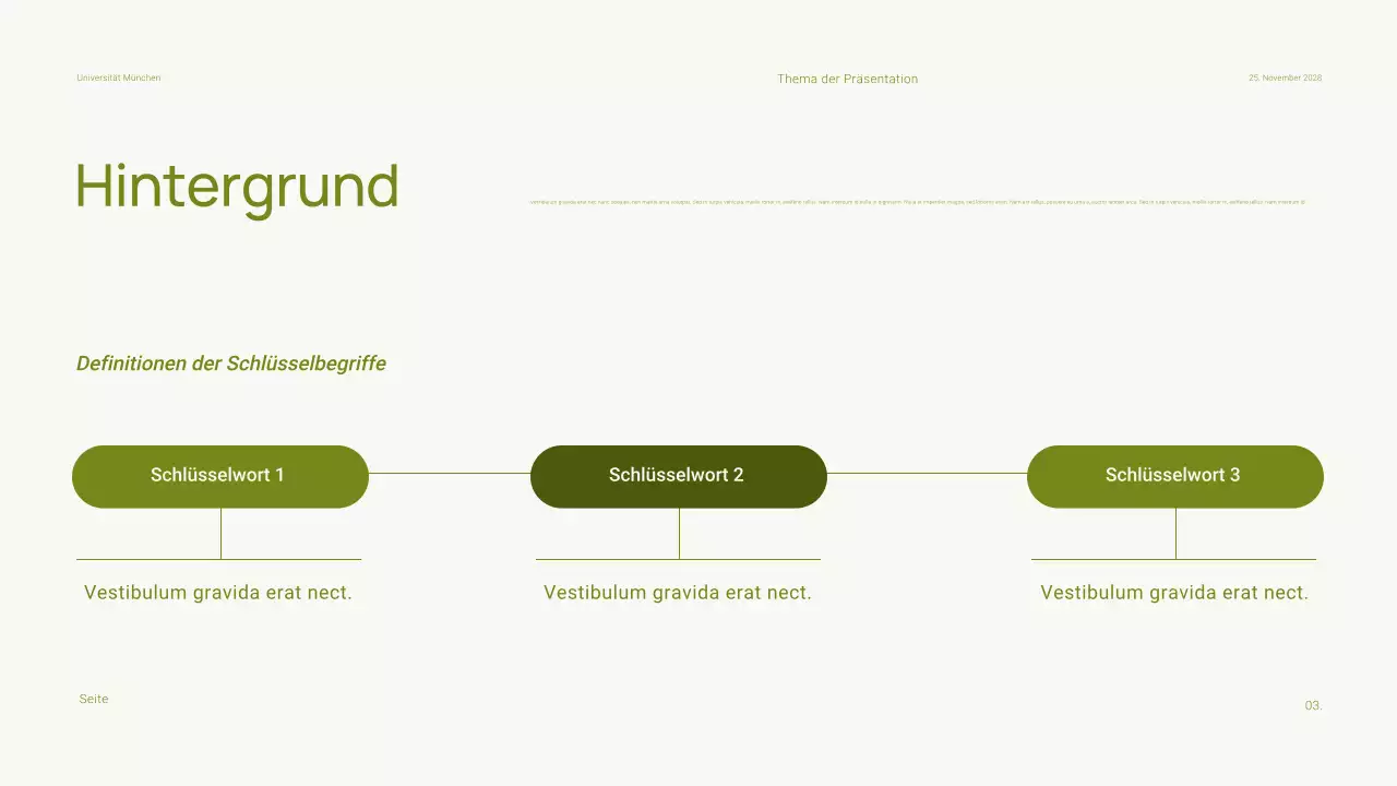 Minimale einfache Präsentation für den akademischen Biologieunterricht