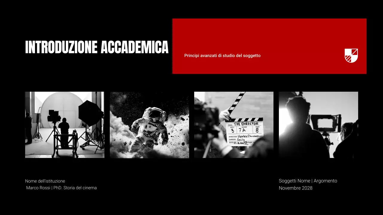 Materiali didattici per film in grassetto, scuri e contrastanti