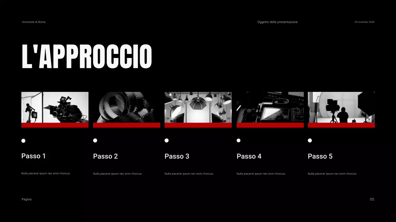 Materiali didattici per film in grassetto, scuri e contrastanti