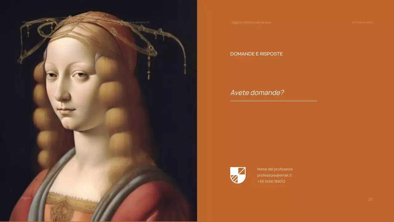 Materiale classico minimo per le lezioni di storia dell'arte