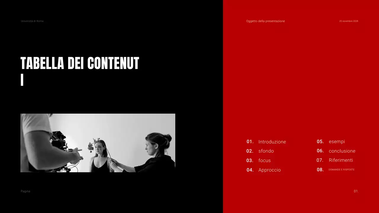 Materiali didattici per film in grassetto, scuri e contrastanti