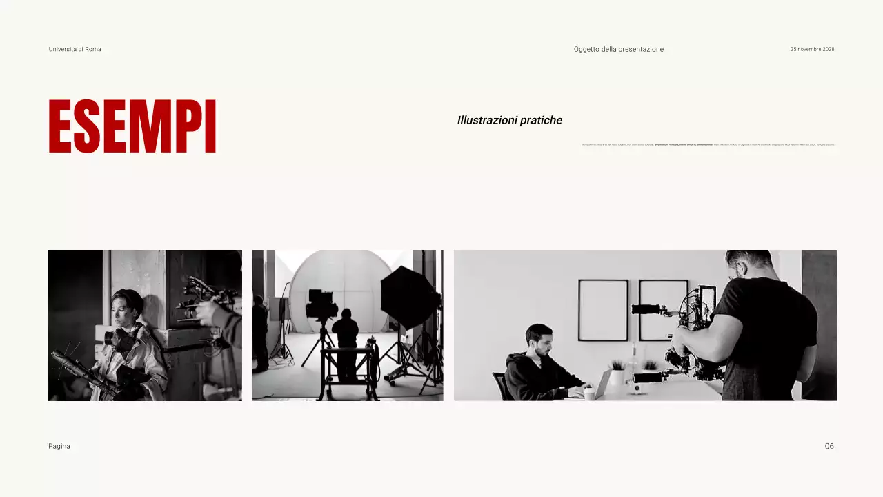 Materiali didattici per film in grassetto, scuri e contrastanti