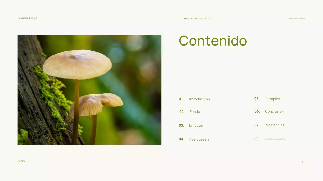 Presentación académica sencilla y mínima de la clase de biología