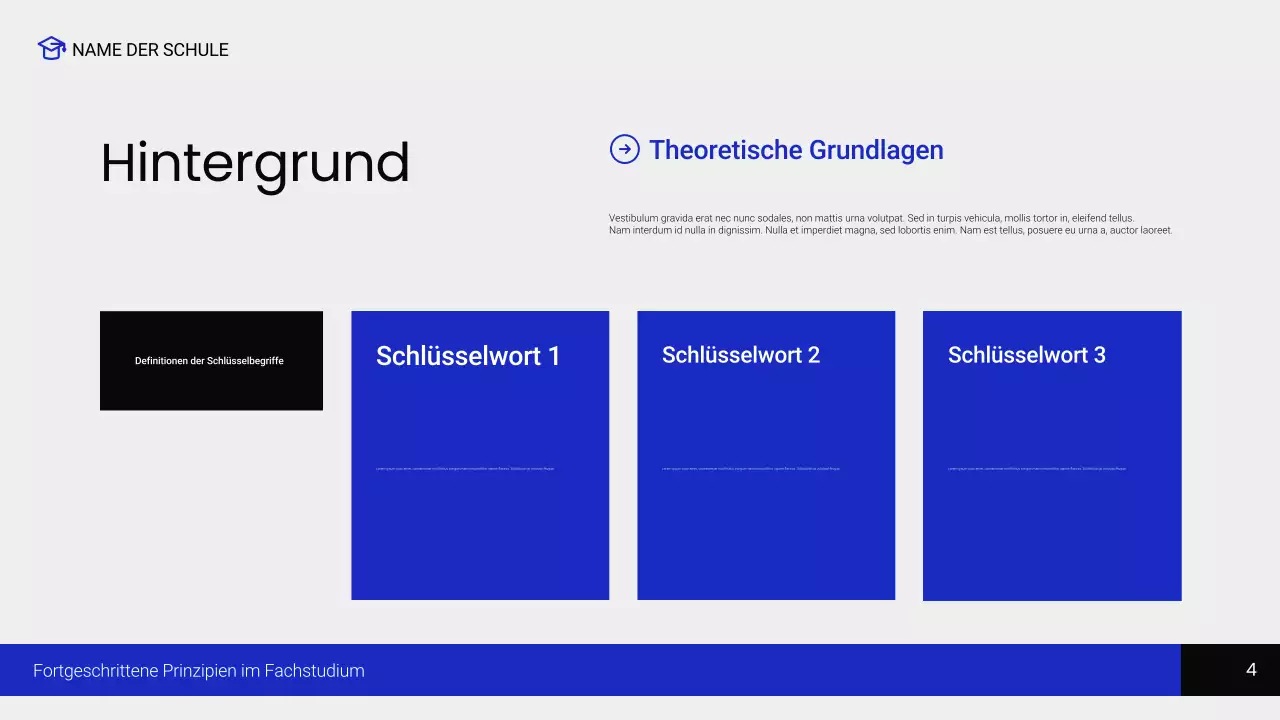 Schwarzer Kurs für moderne Bildung