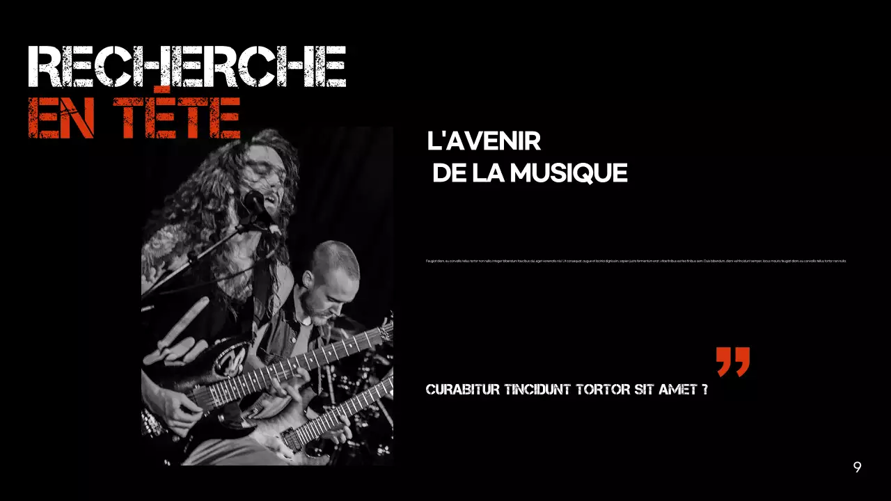 présentation de la musique rétro noire