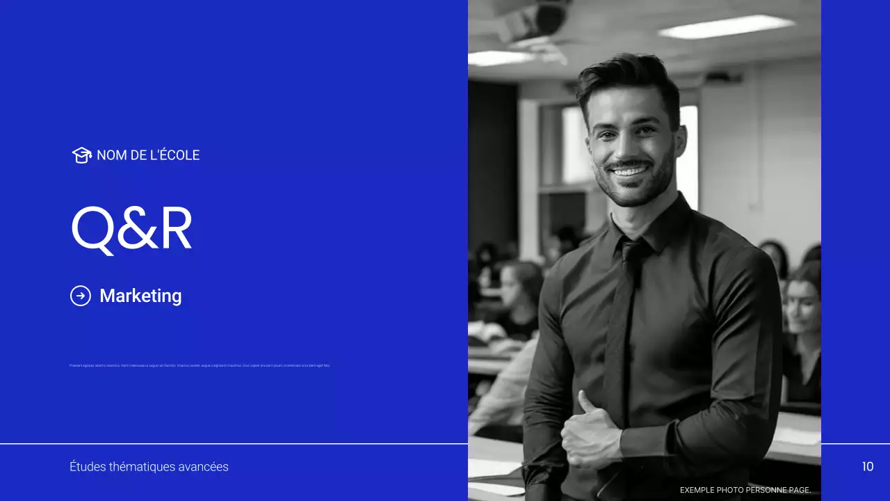 cours d'éducation moderne pour les Noirs