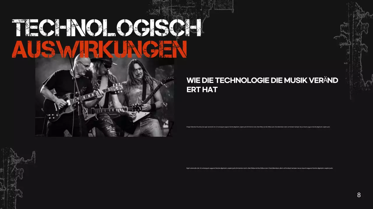 schwarze Retro-Musikpräsentation