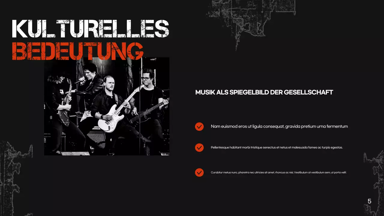 schwarze Retro-Musikpräsentation