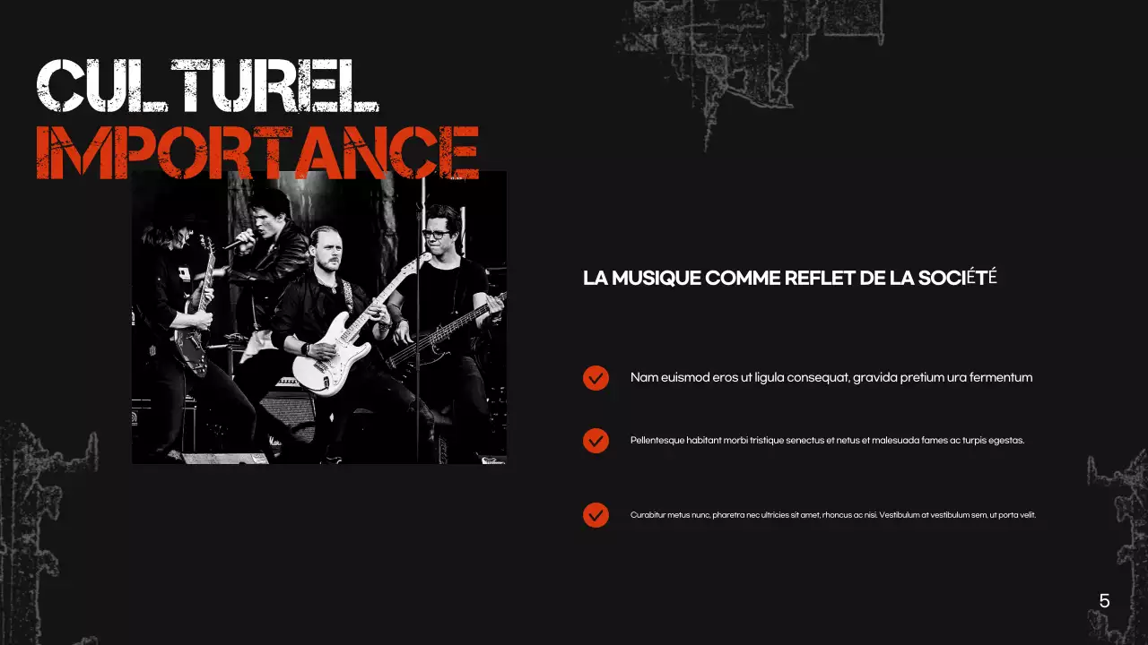 présentation de la musique rétro noire