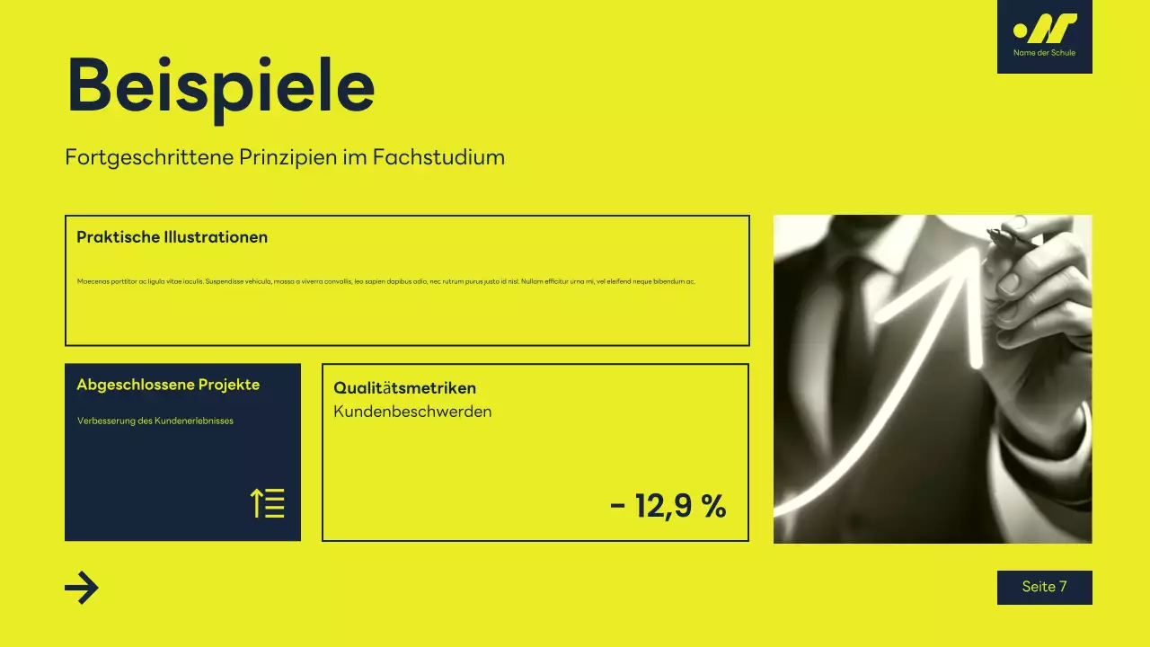 gelbe moderne akademische Vorlesung