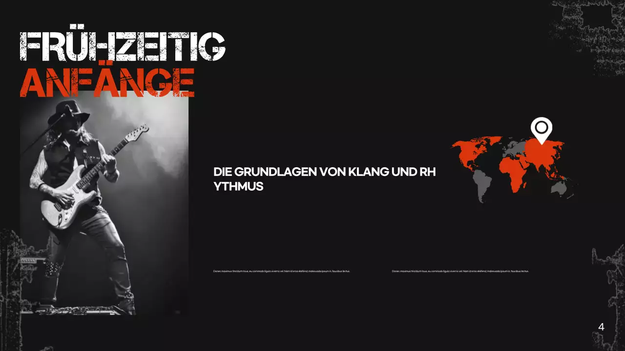 schwarze Retro-Musikpräsentation