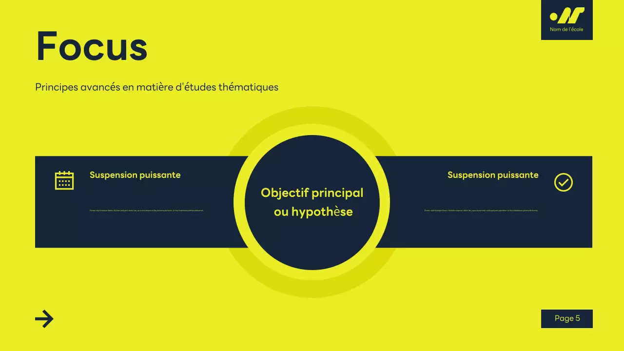 conférence académique moderne jaune