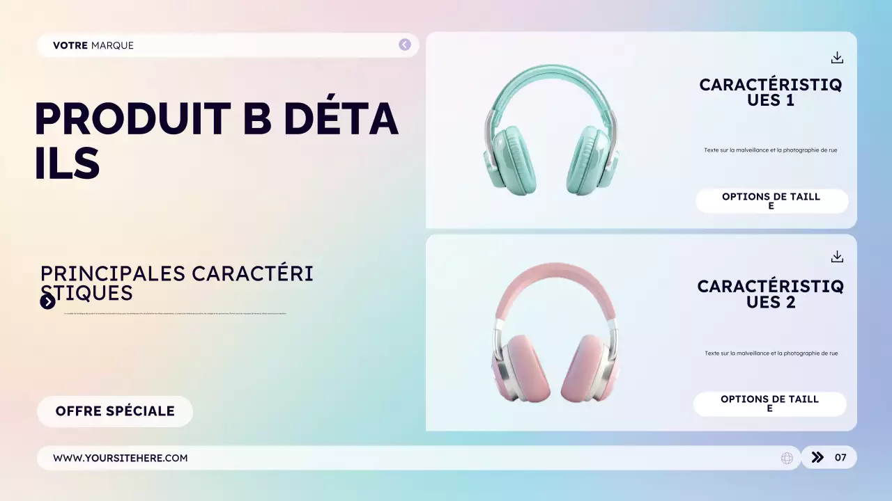 Catalogue de produits pour votre marque