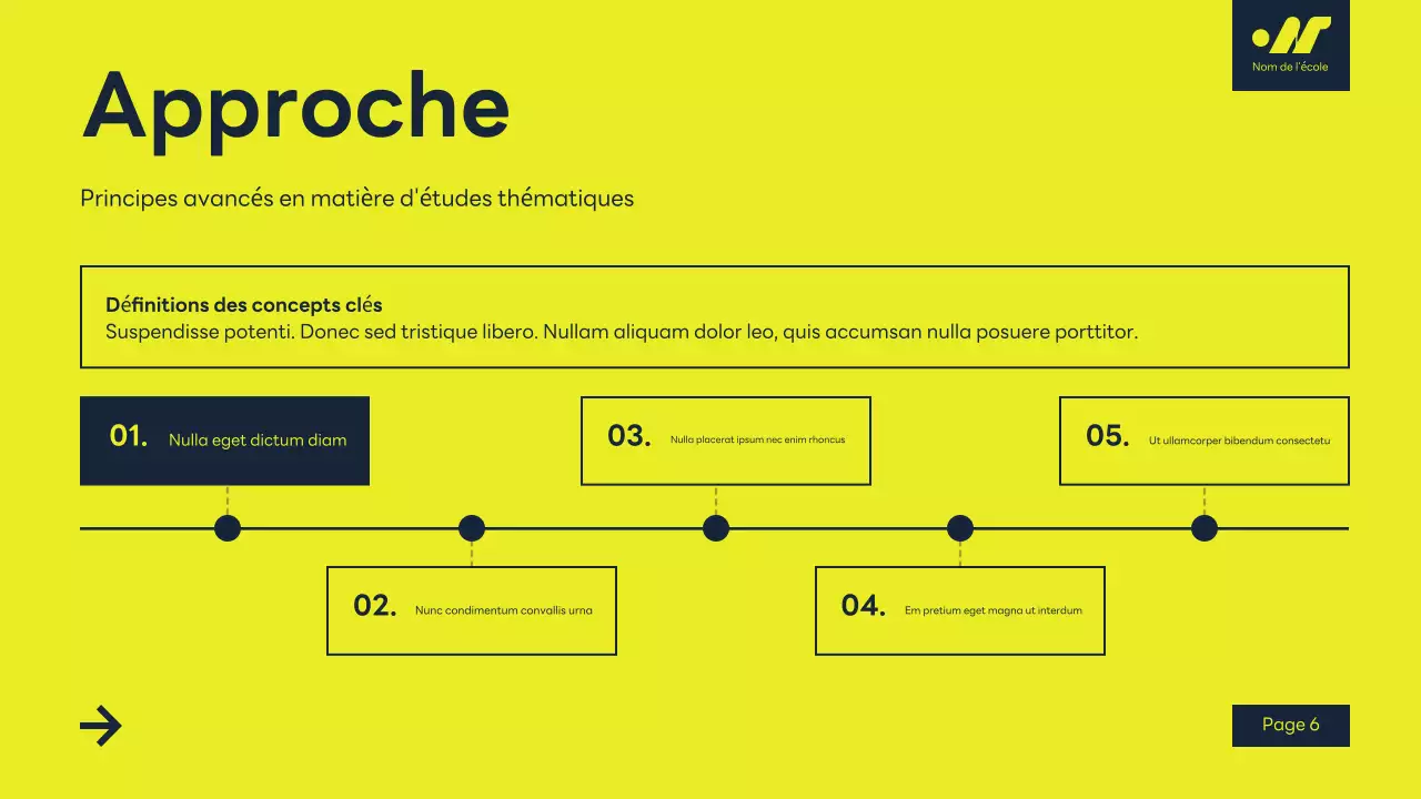 conférence académique moderne jaune