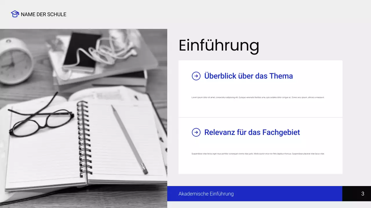 Schwarzer Kurs für moderne Bildung