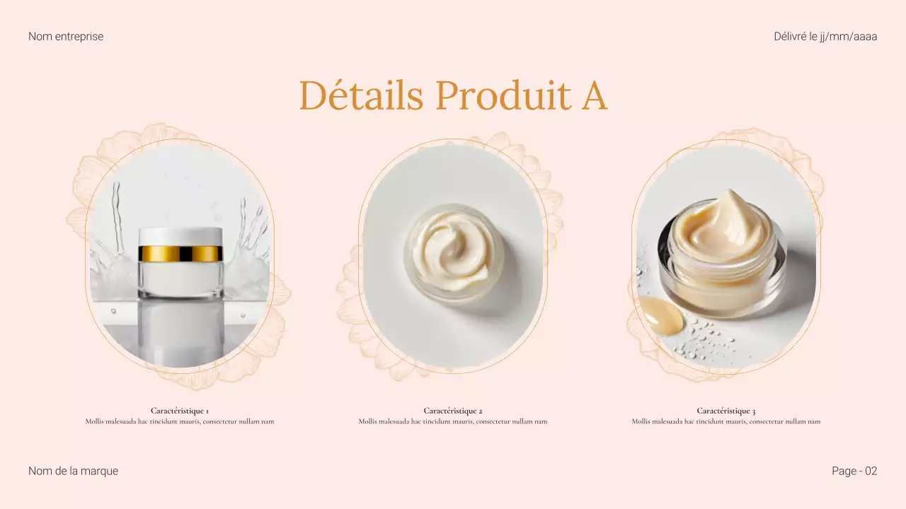 Catalogue de produits de beauté Beige Floral