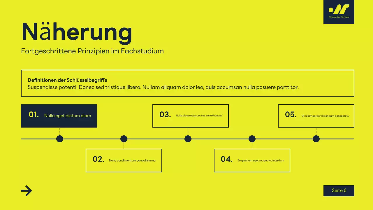 gelbe moderne akademische Vorlesung