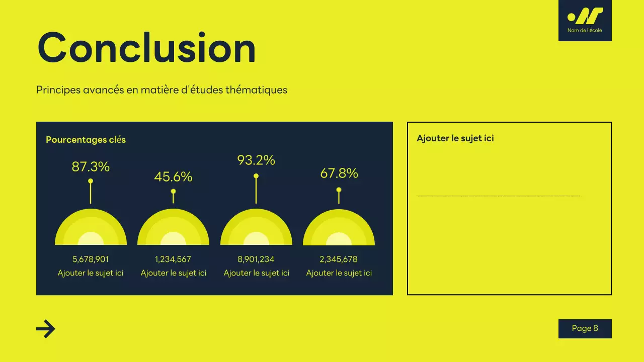 conférence académique moderne jaune