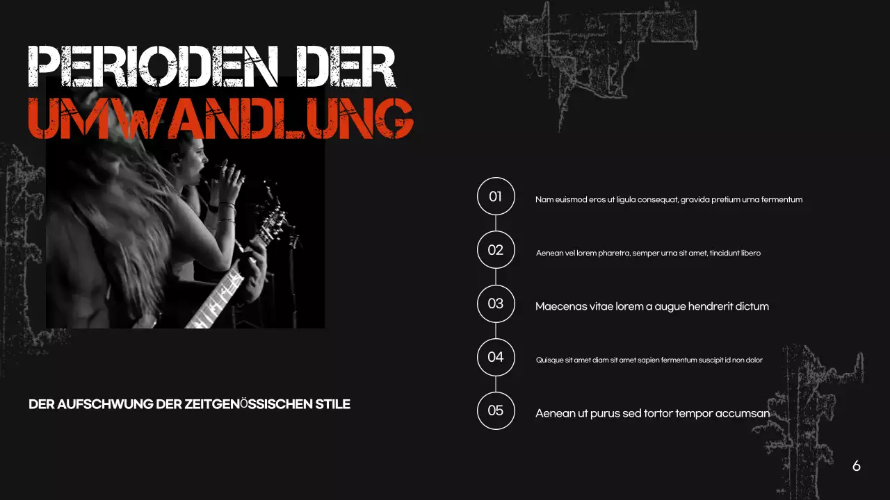 schwarze Retro-Musikpräsentation