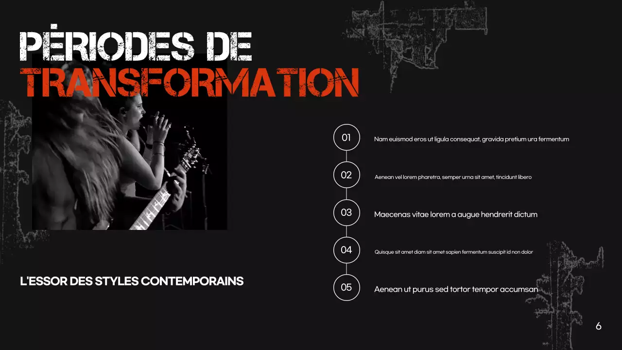 présentation de la musique rétro noire