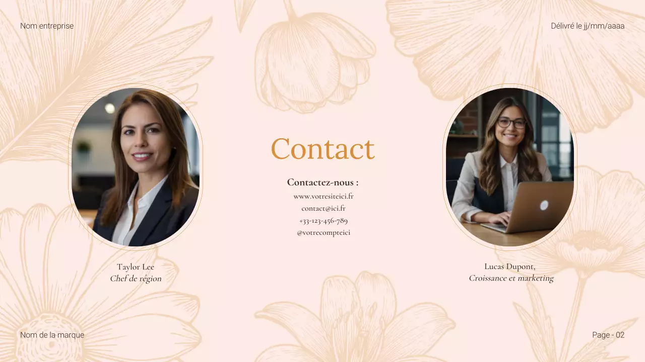 Catalogue de produits de beauté Beige Floral