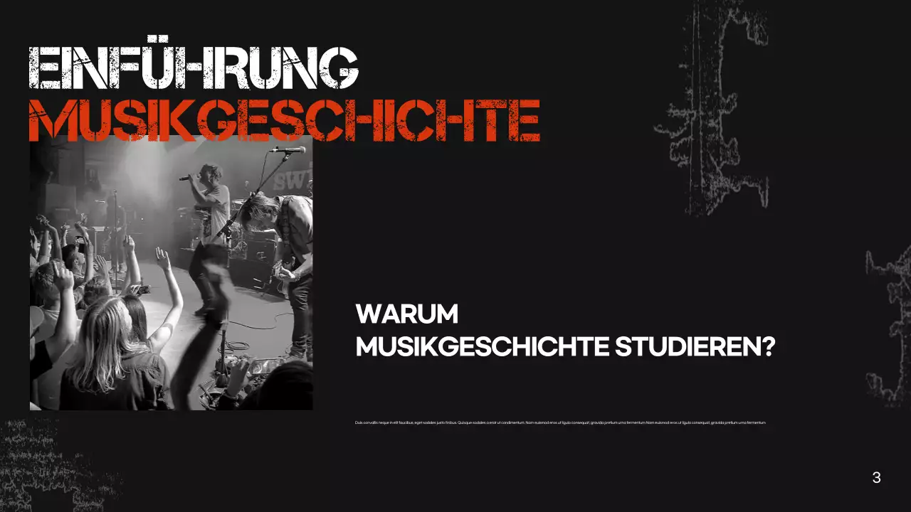 schwarze Retro-Musikpräsentation