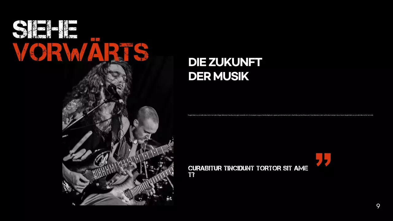 schwarze Retro-Musikpräsentation